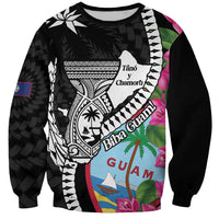Biba Guam Liberation Day Sweatshirt Tano y Chamoru Latte Stone Black LT14 Unisex Black - Polynesian Pride