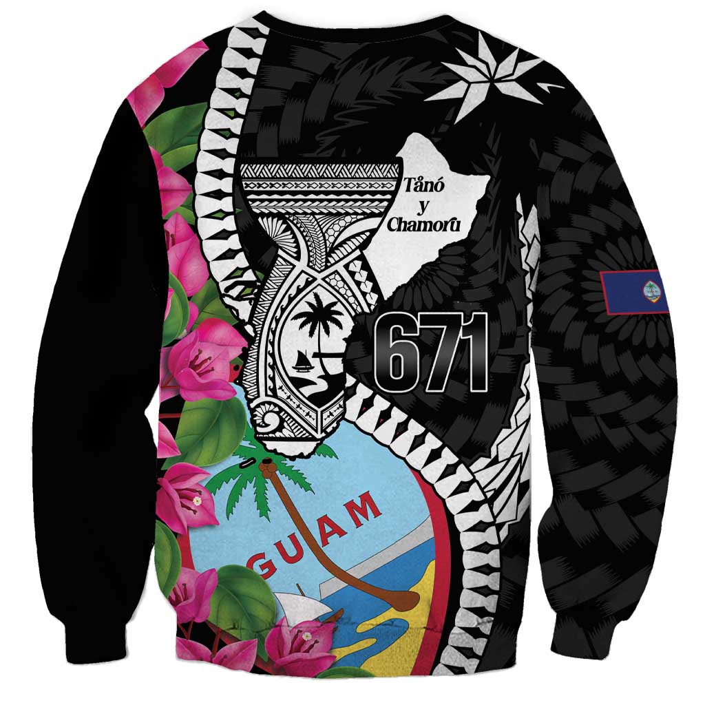 Biba Guam Liberation Day Sweatshirt Tano y Chamoru Latte Stone Black LT14 - Polynesian Pride