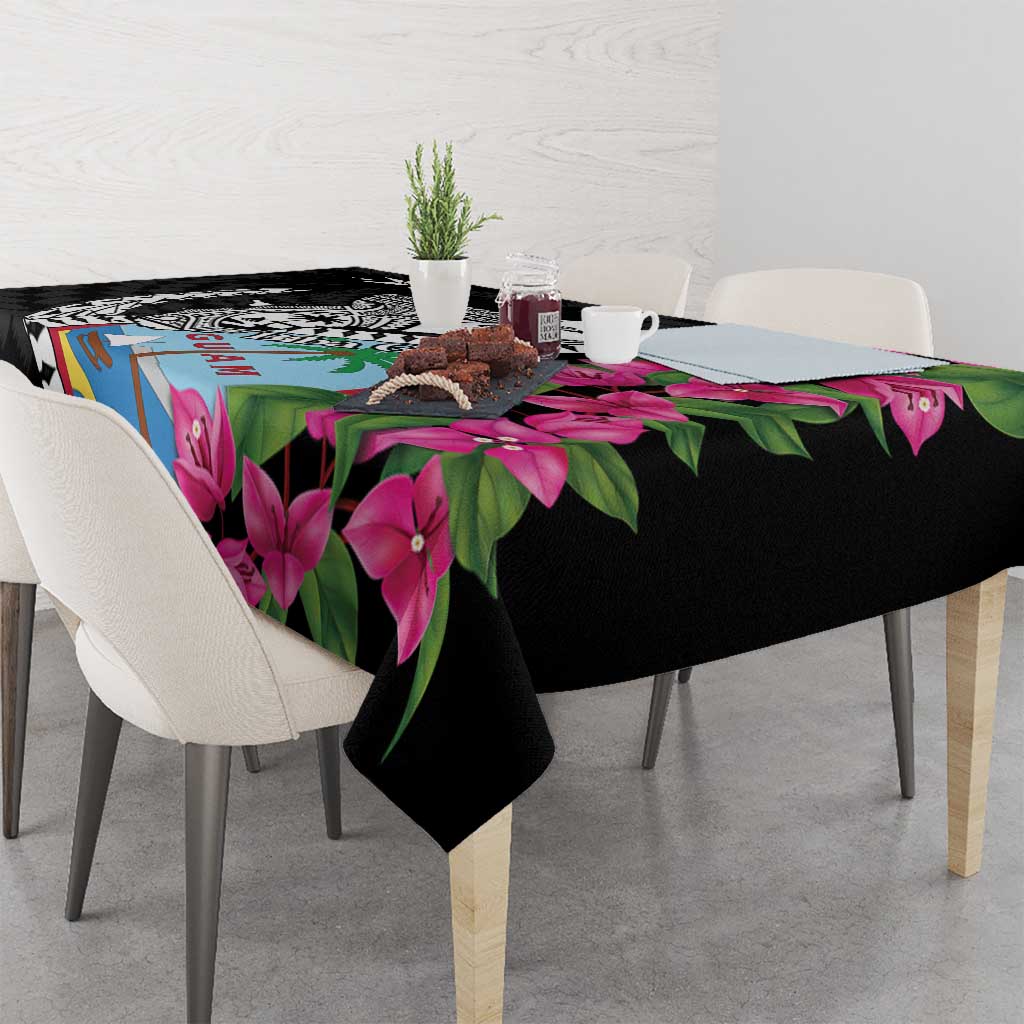 Biba Guam Liberation Day Tablecloth Tano y Chamoru Latte Stone Black
