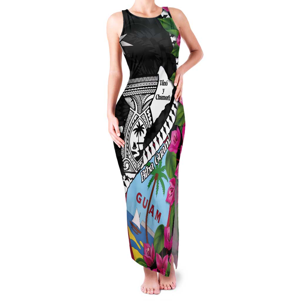 Biba Guam Liberation Day Tank Maxi Dress Tano y Chamoru Latte Stone Black