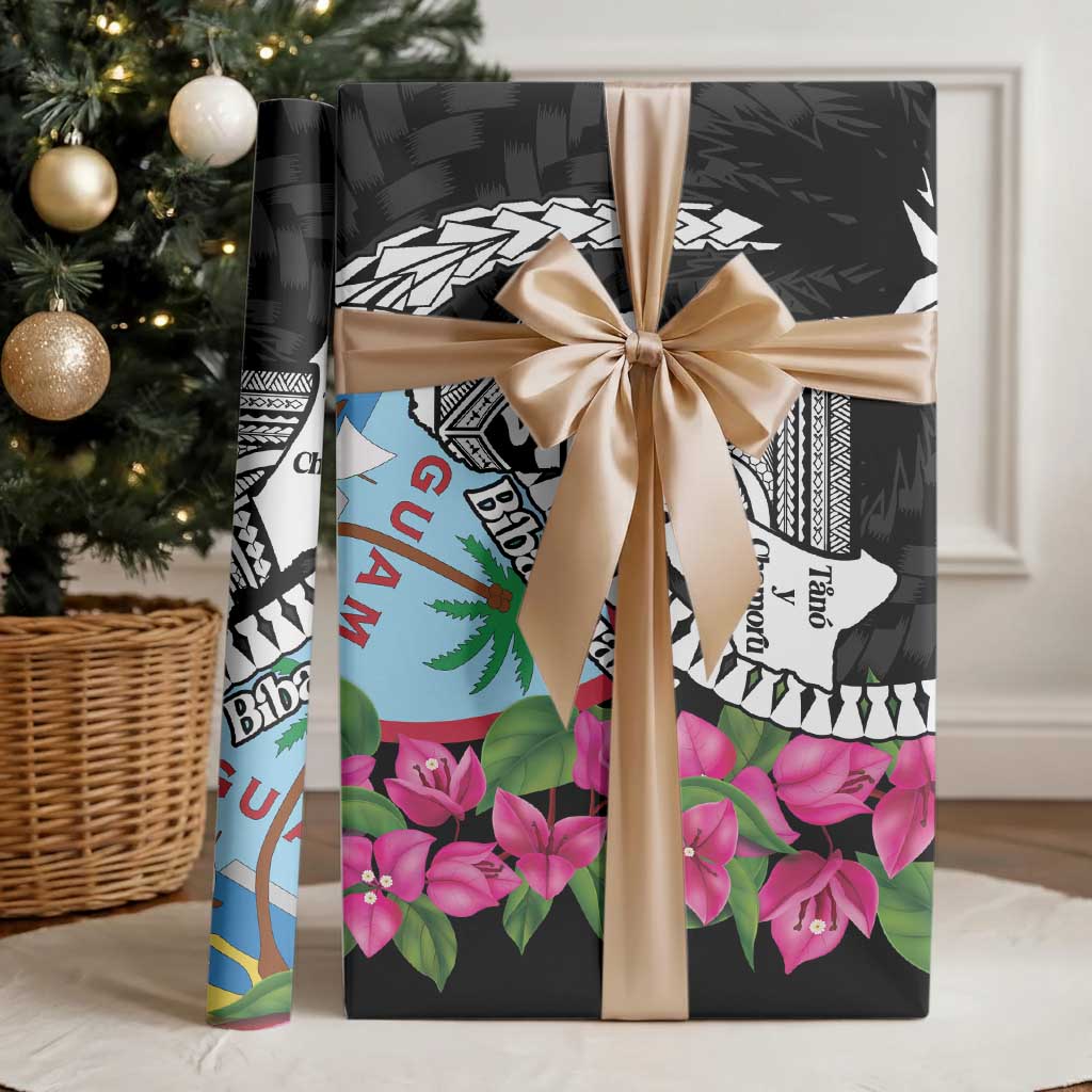 Biba Guam Liberation Day Wrapping Paper Tano y Chamoru Latte Stone Black - Polynesian Pride