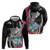 Biba Guam Liberation Day Zip Hoodie Tano y Chamoru Latte Stone Black