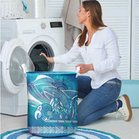 Kuri Dog Waka New Zealand Matariki Laundry Basket Ocean Sharks Maori Tattoo