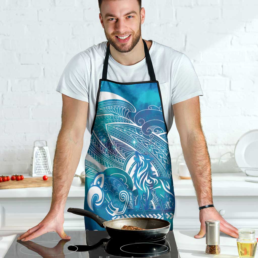 Kuri Dog Waka New Zealand Matariki Apron Ocean Sharks Maori Tattoo