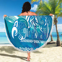 Kuri Dog Waka New Zealand Matariki Beach Blanket Ocean Sharks Maori Tattoo