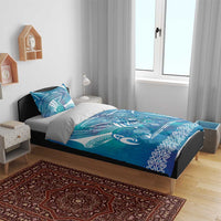Kuri Dog Waka New Zealand Matariki Bedding Set Ocean Sharks Maori Tattoo