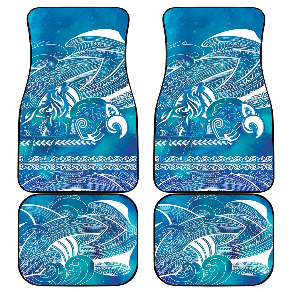 Kuri Dog Waka New Zealand Matariki Car Mats Ocean Sharks Maori Tattoo