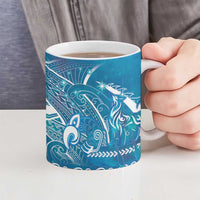 Kuri Dog Waka New Zealand Matariki Ceramic Mug Ocean Sharks Maori Tattoo