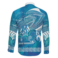Kuri Dog Waka New Zealand Matariki Family Matching Mermaid Dress and Hawaiian Shirt Ocean Sharks Maori Tattoo