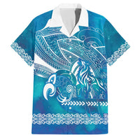 Kuri Dog Waka New Zealand Matariki Family Matching Summer Maxi Dress and Hawaiian Shirt Ocean Sharks Maori Tattoo