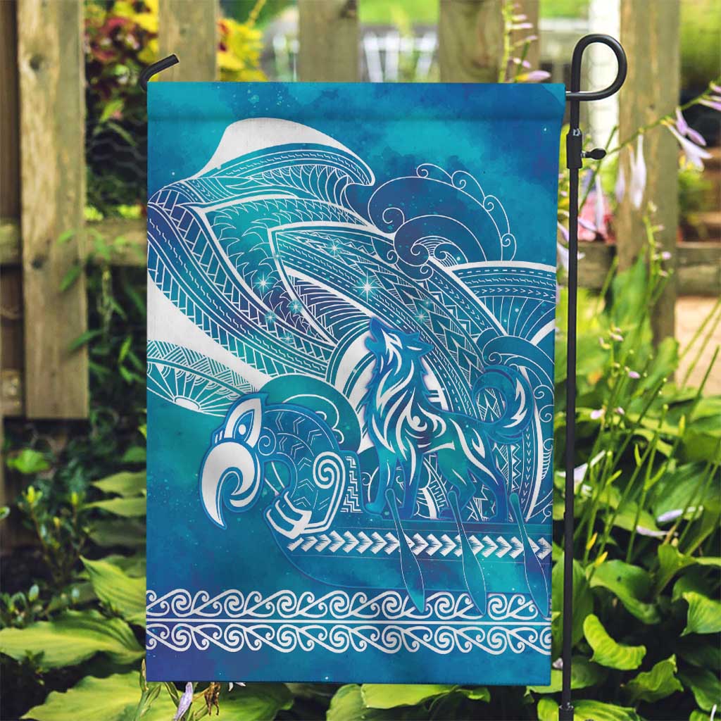 Kuri Dog Waka New Zealand Matariki Garden Flag Ocean Sharks Maori Tattoo