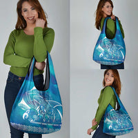 Kuri Dog Waka New Zealand Matariki Grocery Bag Ocean Sharks Maori Tattoo