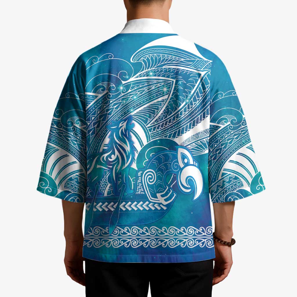 Kuri Dog Waka New Zealand Matariki Kimono Ocean Sharks Maori Tattoo