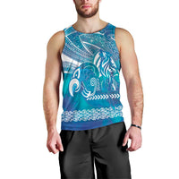 Kuri Dog Waka New Zealand Matariki Men Tank Top Ocean Sharks Maori Tattoo