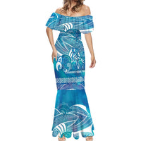 Kuri Dog Waka New Zealand Matariki Mermaid Dress Ocean Sharks Maori Tattoo