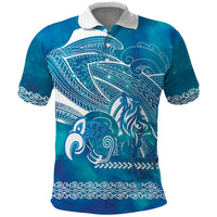 Kuri Dog Waka New Zealand Matariki Polo Shirt Ocean Sharks Maori Tattoo
