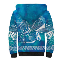 Kuri Dog Waka New Zealand Matariki Sherpa Hoodie Ocean Sharks Maori Tattoo