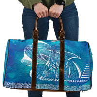 Kuri Dog Waka New Zealand Matariki Travel Bag Ocean Sharks Maori Tattoo LT14 Blue - Polynesian Pride