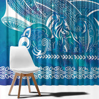 Kuri Dog Waka New Zealand Matariki Window Curtain Ocean Sharks Maori Tattoo