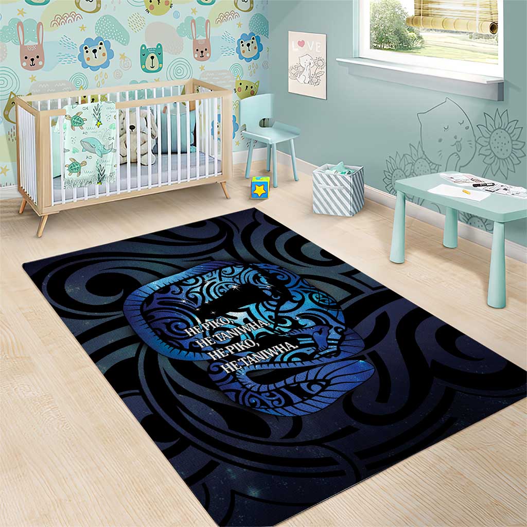 Tuna Eel New Zealand Matariki Area Rug He Piko He Taniwha Maori Pattern LT14 - Polynesian Pride