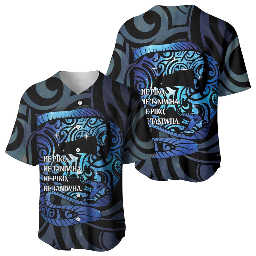Tuna Eel New Zealand Matariki Baseball Jersey He Piko He Taniwha Maori Pattern LT14 - Polynesian Pride