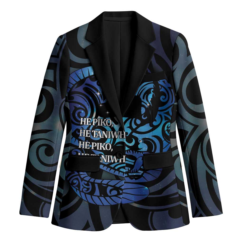 Tuna Eel New Zealand Matariki Blazer He Piko He Taniwha Maori Pattern