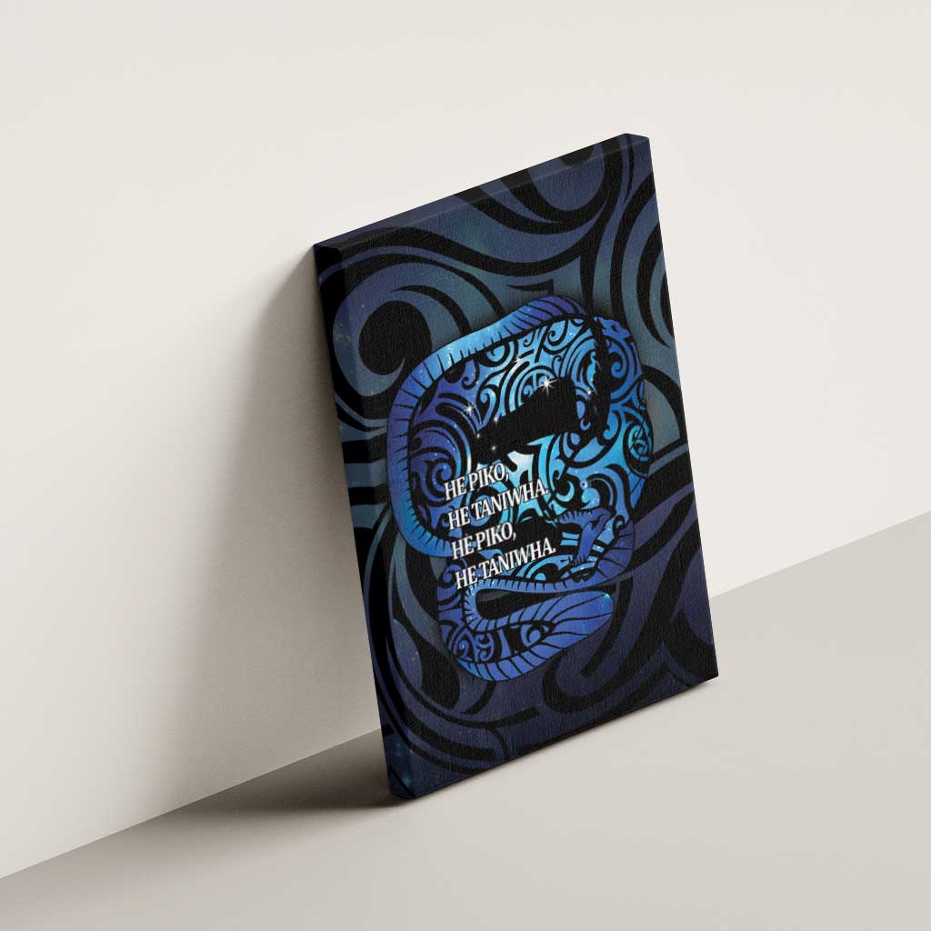 Tuna Eel New Zealand Matariki Canvas Wall Art He Piko He Taniwha Maori Pattern