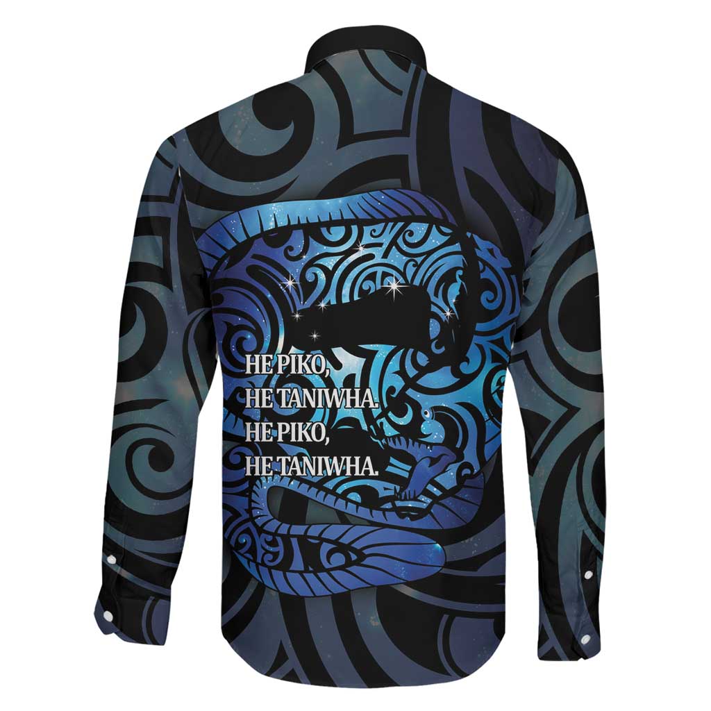 Tuna Eel New Zealand Matariki Family Matching Off The Shoulder Long Sleeve Dress and Hawaiian Shirt He Piko He Taniwha Maori Pattern