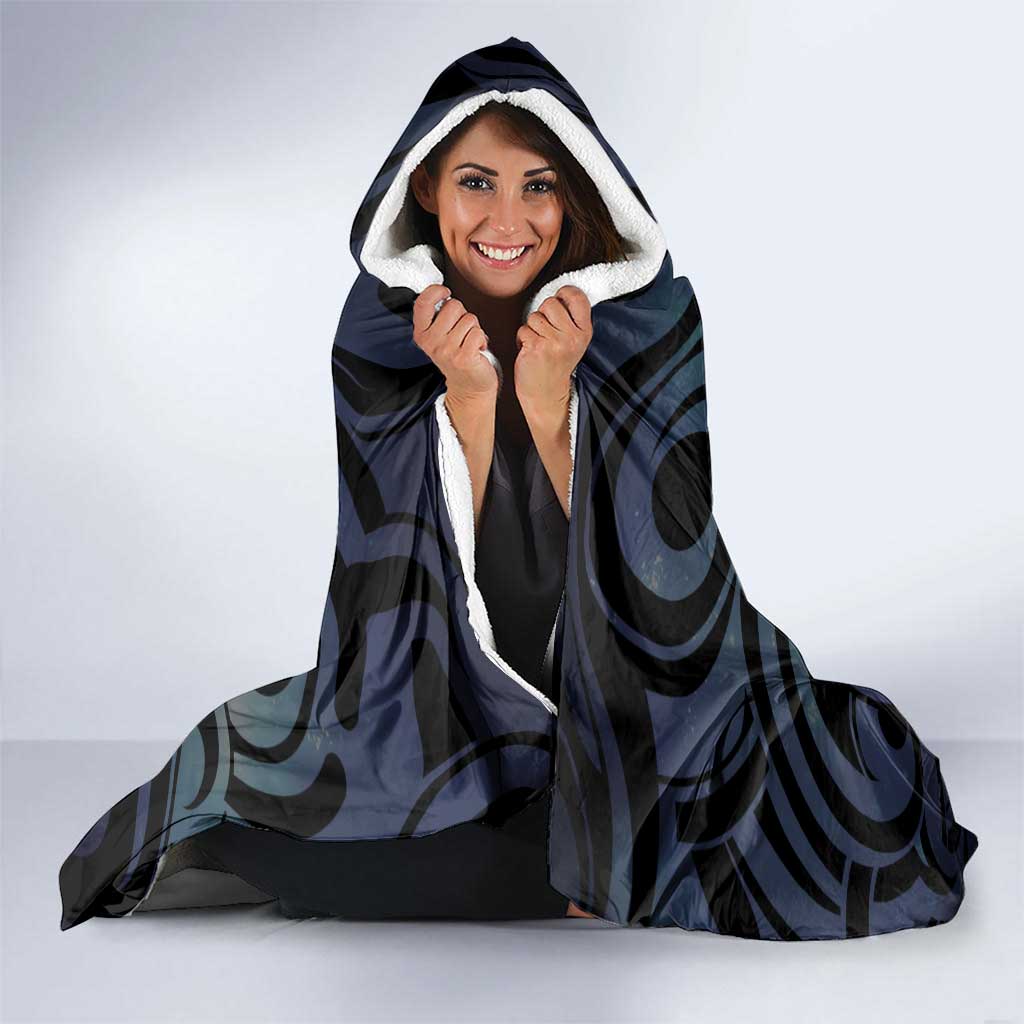 Tuna Eel New Zealand Matariki Hooded Blanket He Piko He Taniwha Maori Pattern