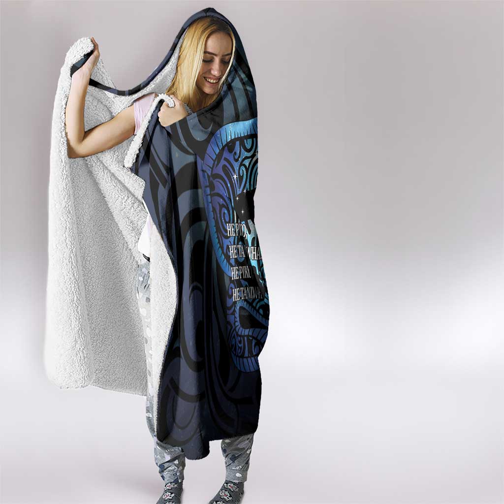 Tuna Eel New Zealand Matariki Hooded Blanket He Piko He Taniwha Maori Pattern