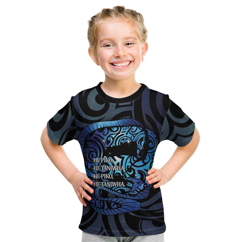 Tuna Eel New Zealand Matariki Kid T Shirt He Piko He Taniwha Maori Pattern