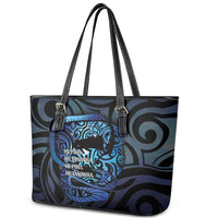 Tuna Eel New Zealand Matariki Leather Tote Bag He Piko He Taniwha Maori Pattern