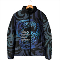 Tuna Eel New Zealand Matariki Padded Jacket He Piko He Taniwha Maori Pattern