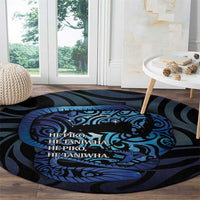 Tuna Eel New Zealand Matariki Round Carpet He Piko He Taniwha Maori Pattern LT14 - Polynesian Pride