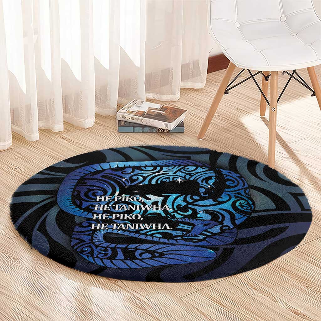 Tuna Eel New Zealand Matariki Round Carpet He Piko He Taniwha Maori Pattern LT14 - Polynesian Pride