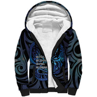 Tuna Eel New Zealand Matariki Sherpa Hoodie He Piko He Taniwha Maori Pattern