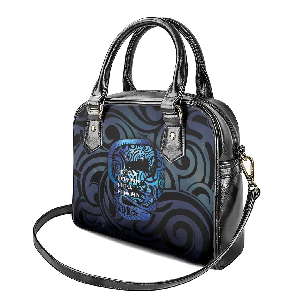 Tuna Eel New Zealand Matariki Shoulder Handbag He Piko He Taniwha Maori Pattern LT14 - Polynesian Pride