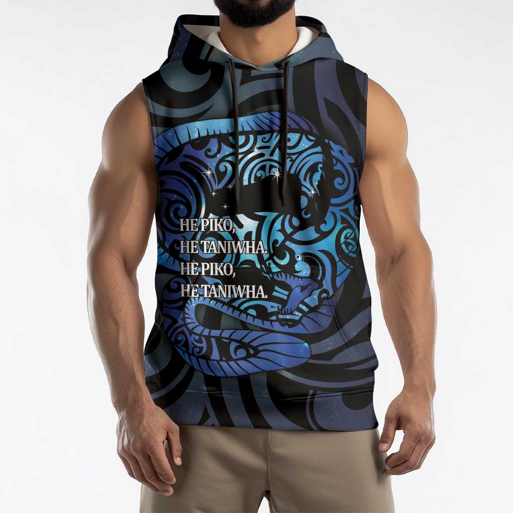 Tuna Eel New Zealand Matariki Sleeveless Hoodie He Piko He Taniwha Maori Pattern LT14 - Polynesian Pride