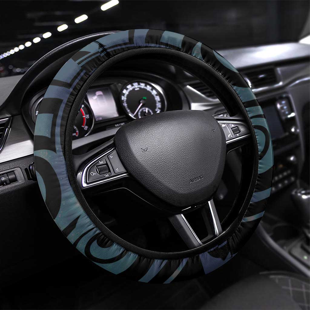 Tuna Eel New Zealand Matariki Steering Wheel Cover He Piko He Taniwha Maori Pattern