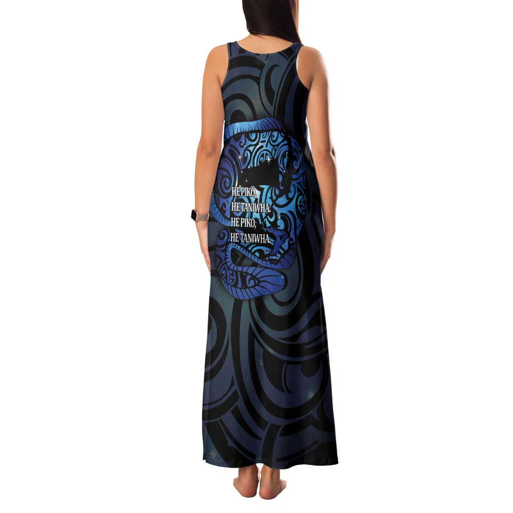 Tuna Eel New Zealand Matariki Tank Maxi Dress He Piko He Taniwha Maori Pattern