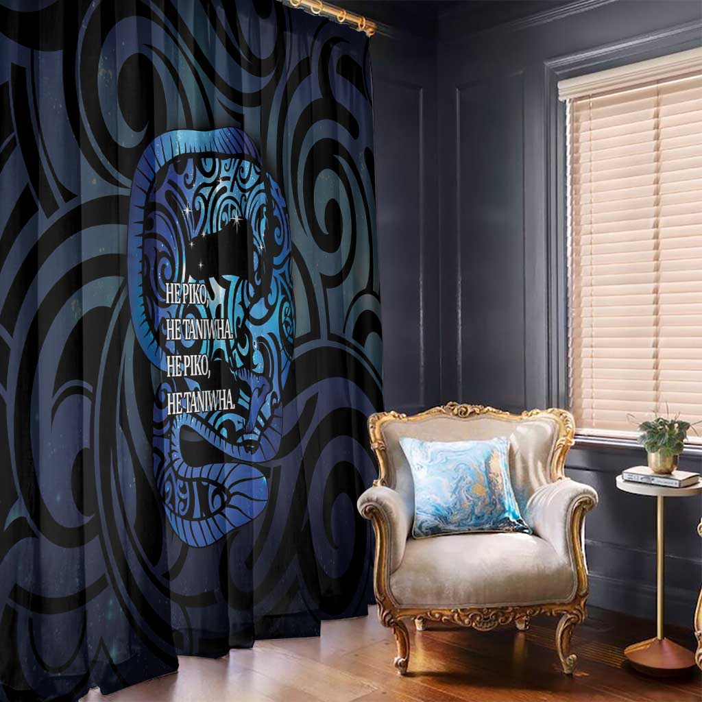 Tuna Eel New Zealand Matariki Window Curtain He Piko He Taniwha Maori Pattern