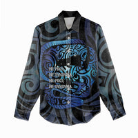 Tuna Eel New Zealand Matariki Women Casual Shirt He Piko He Taniwha Maori Pattern