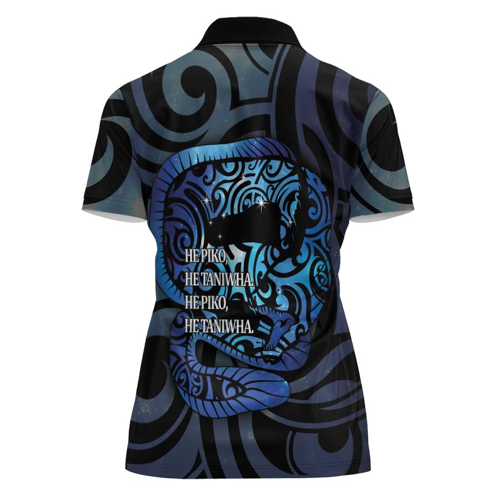 Tuna Eel New Zealand Matariki Women Polo Shirt He Piko He Taniwha Maori Pattern