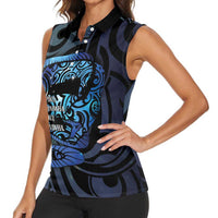 Tuna Eel New Zealand Matariki Women Sleeveless Polo Shirt He Piko He Taniwha Maori Pattern