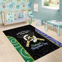Personalised South Sea Islanders National Recognition Day Area Rug Australia Aboriginal Vanuatu Pig Tusk
