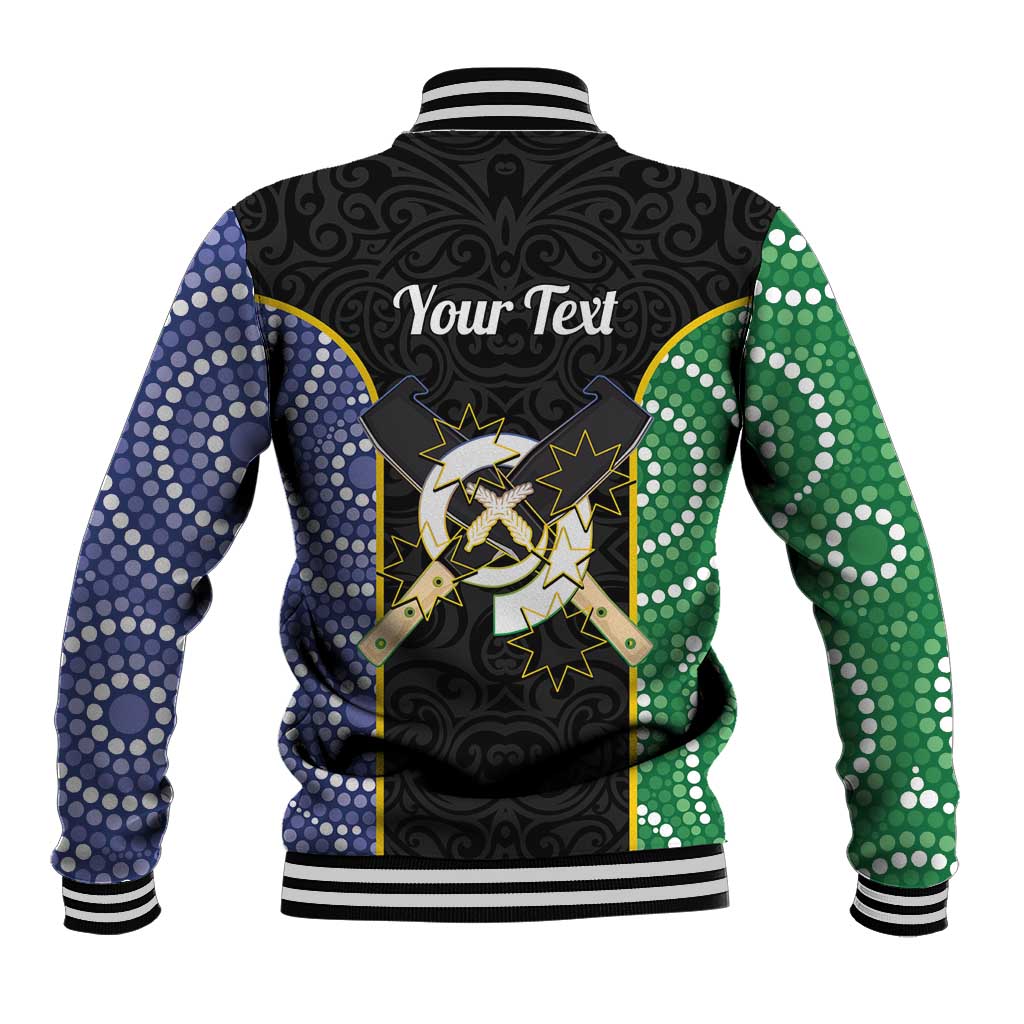 Personalised South Sea Islanders National Recognition Day Baseball Jacket Australia Aboriginal Vanuatu Pig Tusk