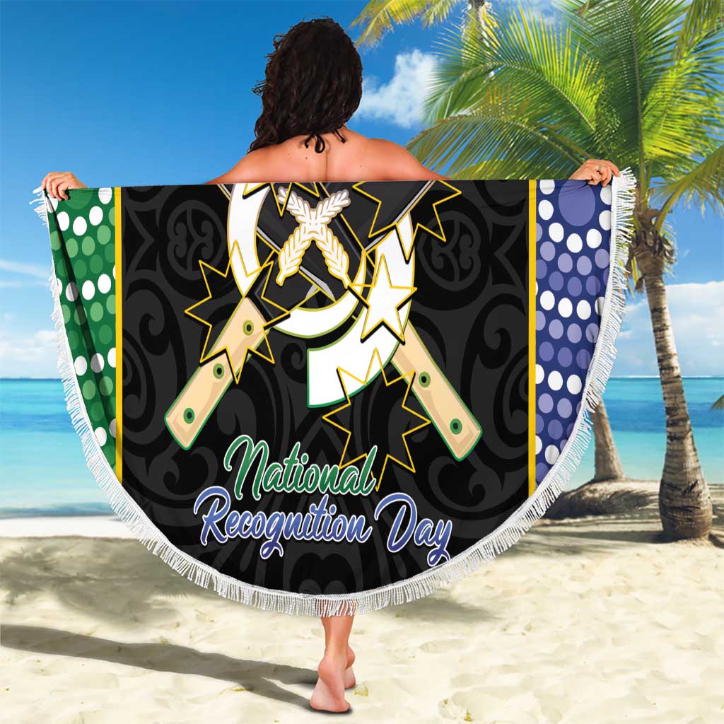 Personalised South Sea Islanders National Recognition Day Beach Blanket Australia Aboriginal Vanuatu Pig Tusk