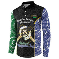 Personalised South Sea Islanders National Recognition Day Button Sweatshirt Australia Aboriginal Vanuatu Pig Tusk