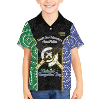 Personalised South Sea Islanders National Recognition Day Family Matching Summer Maxi Dress and Hawaiian Shirt Australia Aboriginal Vanuatu Pig Tusk