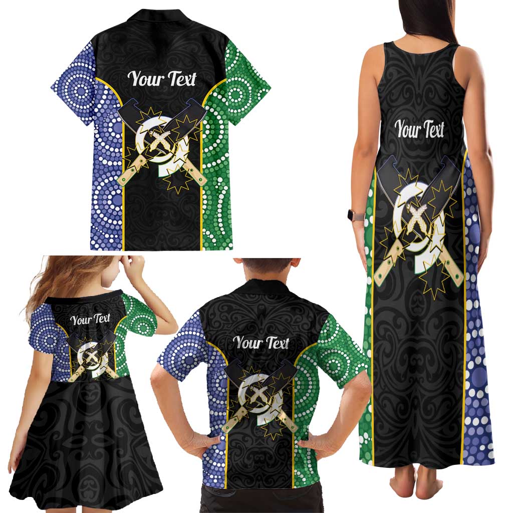 Personalised South Sea Islanders National Recognition Day Family Matching Tank Maxi Dress and Hawaiian Shirt Australia Aboriginal Vanuatu Pig Tusk